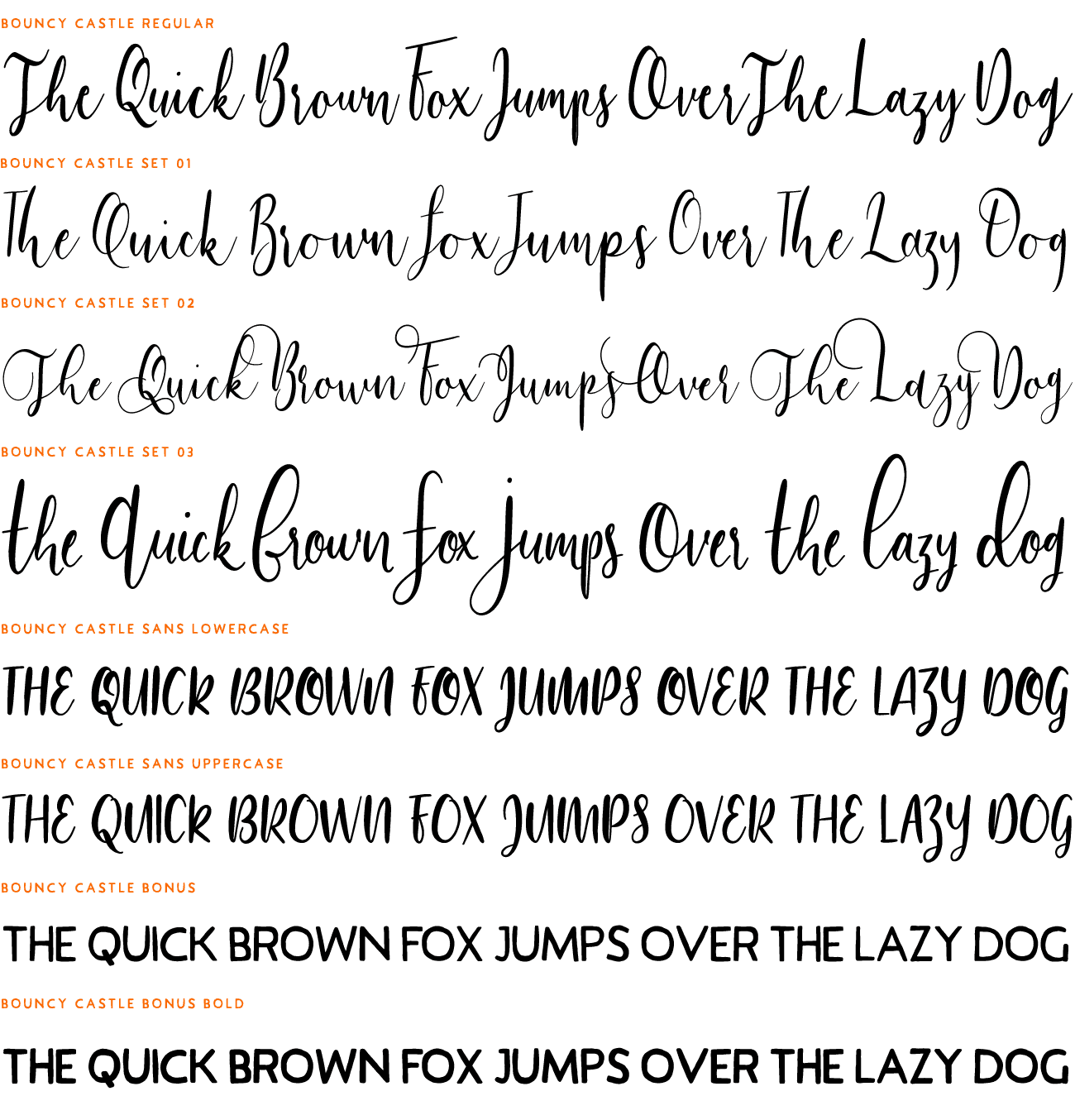 Bouncy Castle A Free Calligraphy Font With Tons Of Stylistic Alternatives