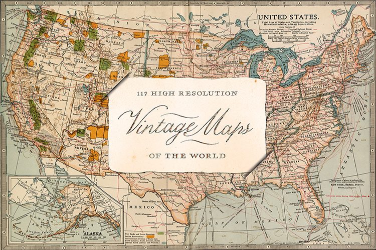 vintage world map