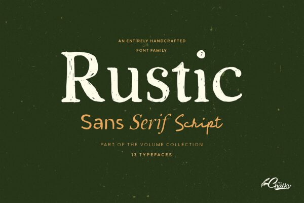 Rustic - Handcrafted Font Family