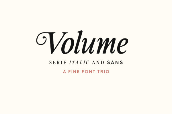 Volume - Handcrafted Trio Font Family