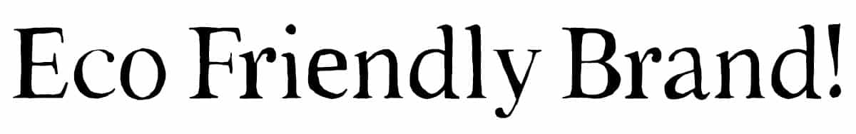 Eco Friendly Styled handwritten Serif Font Example