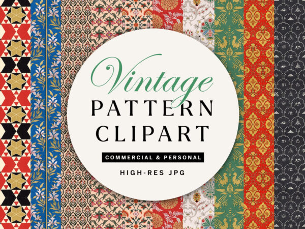 10 Vintage Geometric and Floral Backgrounds (Vol.4)