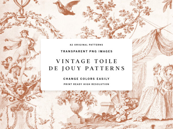 Vintage Toile De Jouy Patterns
