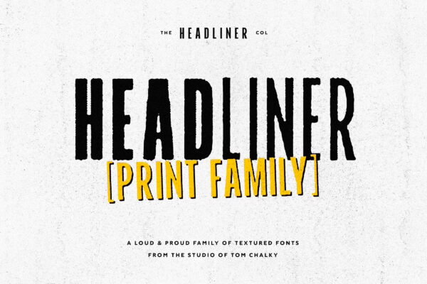 Headliner Print Font Family